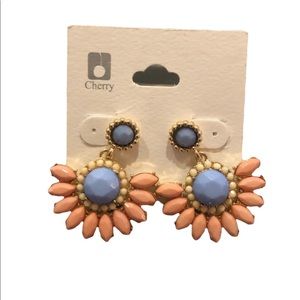 Pastel Floral Gem Earrings